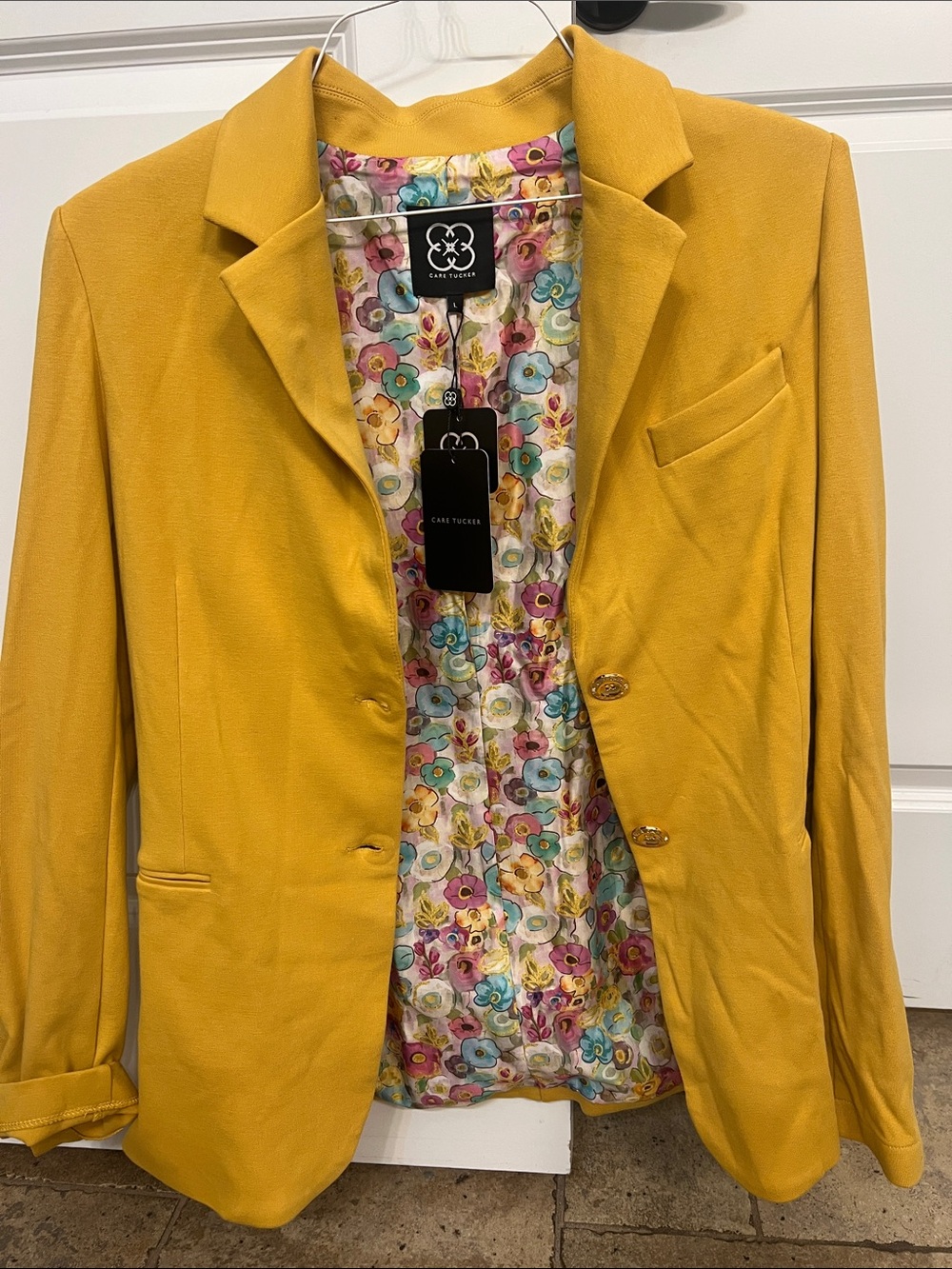 Care Tucker travel Mustard Yellow Women's Blazer